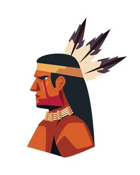 Native american man design Stock Illustration
