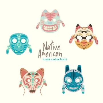 Native american mask Illustrazione stock