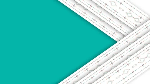 Native American Pattern Background with Green Screen Tribal Geometric Arrow.. Stock Footage 345491805