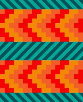 Native American pattern chevron and diagonal stripes Stock Illustration