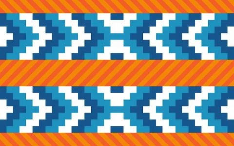 Native American pattern chevron and diagonal stripes Illustrazione stock