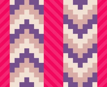 Native American pattern chevron and diagonal stripes Stock Illustration
