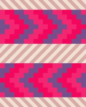 Native American pattern chevron and diagonal stripes Illustrazione stock