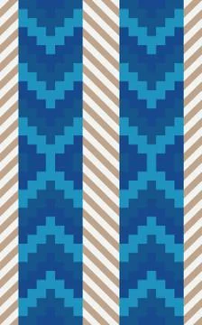 Native American pattern chevron and diagonal stripes Illustrazione stock