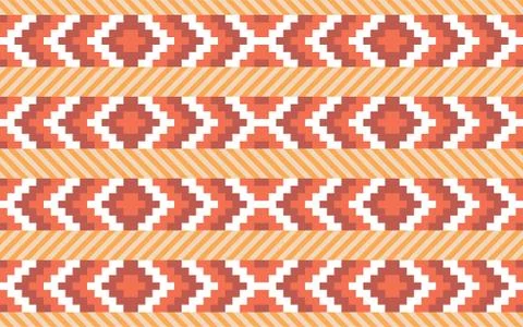 Native American pattern chevron and diagonal stripes Stock Illustration