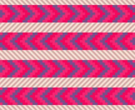 Native American pattern chevron and diagonal stripes Stock Illustration