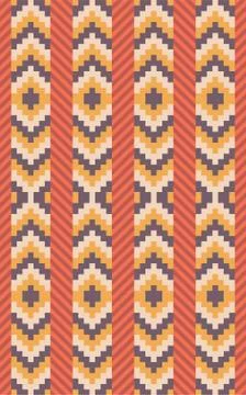 Native American pattern chevron and diagonal stripes Stock Illustration