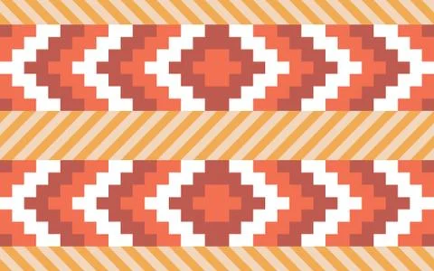 Native American pattern chevron and diagonal stripes Stock Illustration