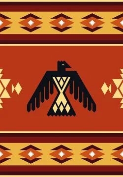 Native american pattern of eagle Stock Illustration
