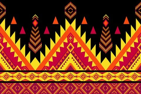 Native American pattern wallpaper background backdrop Stock Illustration