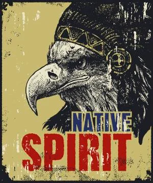 Native American poster Stock Illustration