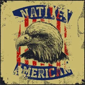 Native American poster Stock Illustration