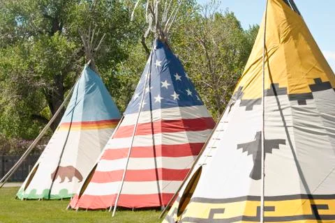 Native American Teepees Stock Photos