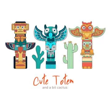 Native american totem Illustrazione stock