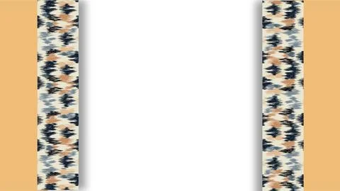 Native American tribal border frame template with copy space and traditiona.. Stock Illustration