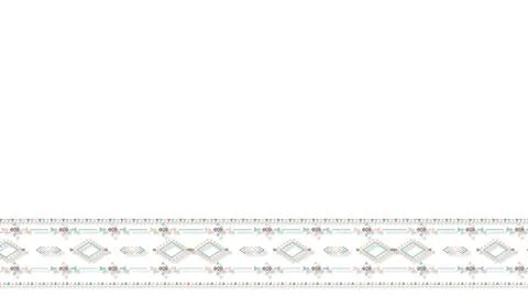 Native American tribal geometric pattern border frame isolated on white bac.. Stock Illustration