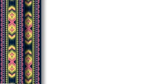 Native American Tribal Pattern Border Frame Motion Graphic Video Background Stock Footage 345488706