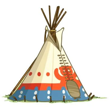 Native american tribes tent indian illustration culture 스톡 일러스트