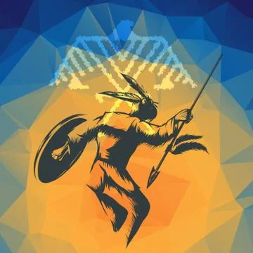 Native American War Dance Illustrazione stock