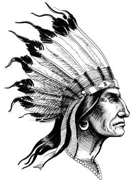 Native American warrior Stock-Illustration