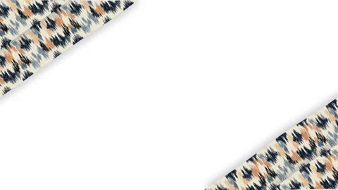 Native American Woven Pattern Corner Frame Border Background Loop Stock Footage 345484187