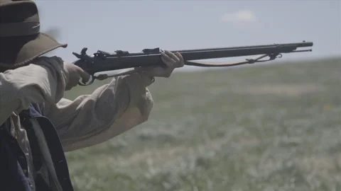 Native Americans Attack in Little Big Horn Battle - Indian Wars portrayal Stock Footage 169673850