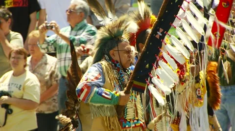 Native Americans dancing at Pow Wow Stock Footage 55316846