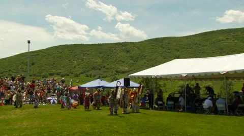 Native Americans dancing at Pow Wow Stock Footage 55316863