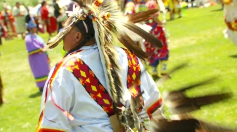 Native Americans dancing at Pow Wow Stock Footage 55319934