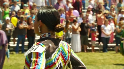 Native Americans dancing at Pow Wow Stock Footage 55319981