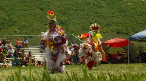 Native Americans dancing at Pow Wow Stock Footage 55320232