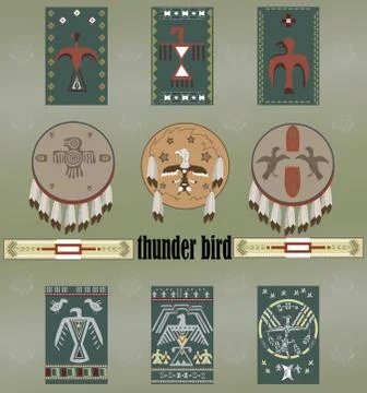 Native Americans thunder bird Stock Illustration