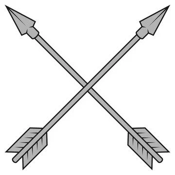 Native arrows in grayscale Ilustração Stock