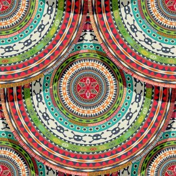 Native aztec, mayan tile Stock Illustration