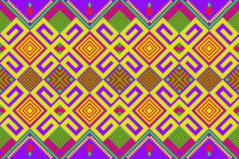 Native aztec zig zag fabric pattern          Stock Illustration