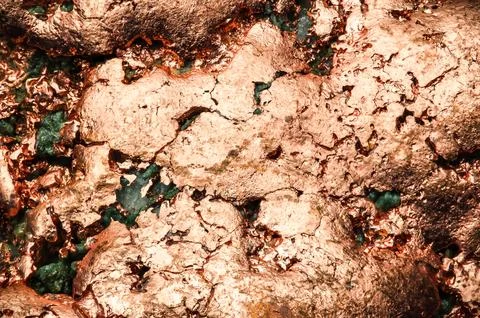 Native copper macro detail Stock Photos