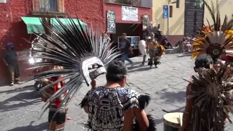 Native Dance - San Miguel de Allende, Guanajuato, MX - December 2021 60 Stock Footage 196331194