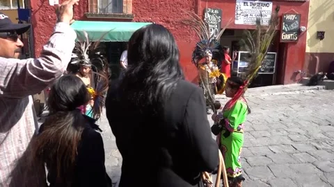 Native Dance - San Miguel de Allende, Guanajuato, MX - December 2021 61 Stock Footage 196331195