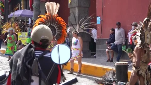 Native Dance - San Miguel de Allende, Guanajuato, MX - December 2021 67 Stock Footage 202191547