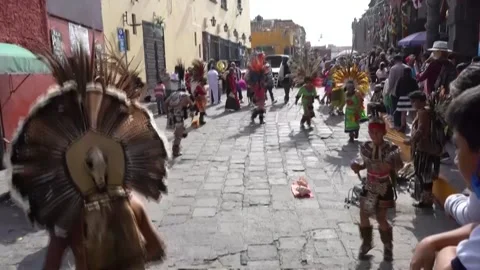 Native Dance - San Miguel de Allende, Guanajuato, MX - December 2021 68 Stock Footage 202191548