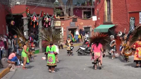 Native Dance - San Miguel de Allende, Guanajuato, MX - December 2021 70 Stock Footage 202191555