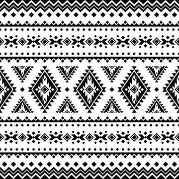 Native design geometric pattern. Seamless ethnic pattern. Style Navajo Aztec. Illustrazione stock
