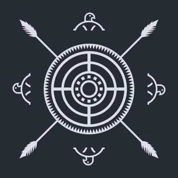 Native ethnic art symbol Stock Illustration