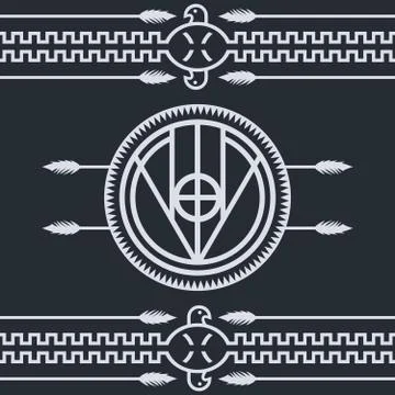 Native ethnic art symbol Stock Illustration
