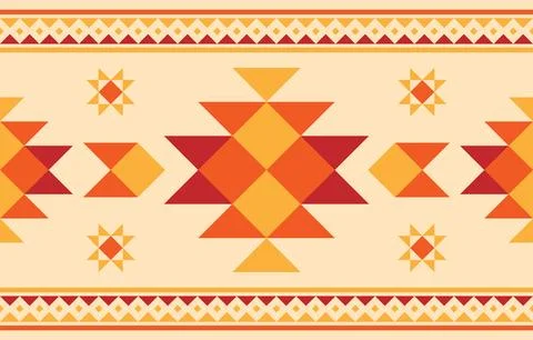 Native ethnic pattern created with porcupine quills. Design for indigenous .. Illustrazione stock