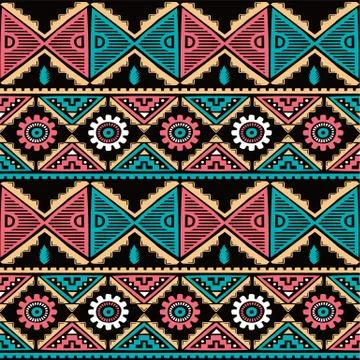 Native ethnic seamless pattern Ilustração Stock