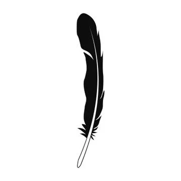Native feather icon, simple style Illustrazione stock