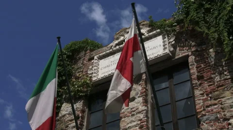 Native home of Christopher Columbus in Genoa, Italy Video stock 53831671