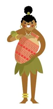 Native indigenous pottery Stock Illustration