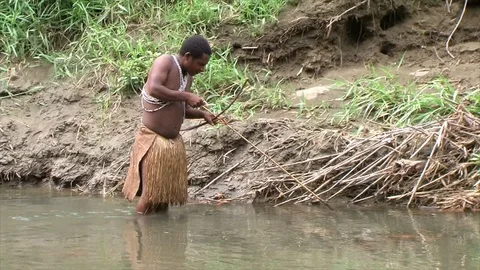 Native life in the amazon rain forest jungle with local people Stock Footage 85587262